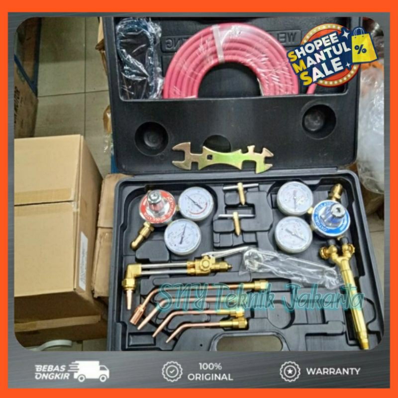 Alat Las Potong Set Oksigen Acetyline Lengkap/Welding Cutting Set Oxygen Acetyline