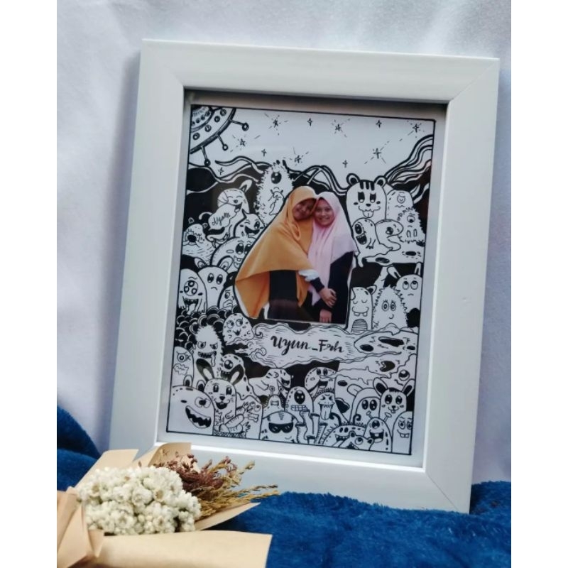 DOODLE ART untuk wisuda, purna tugas, ultah,nikahan dll