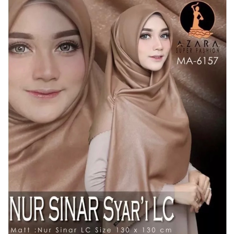 segi empat syari jumbo glamour sinar glowing azara