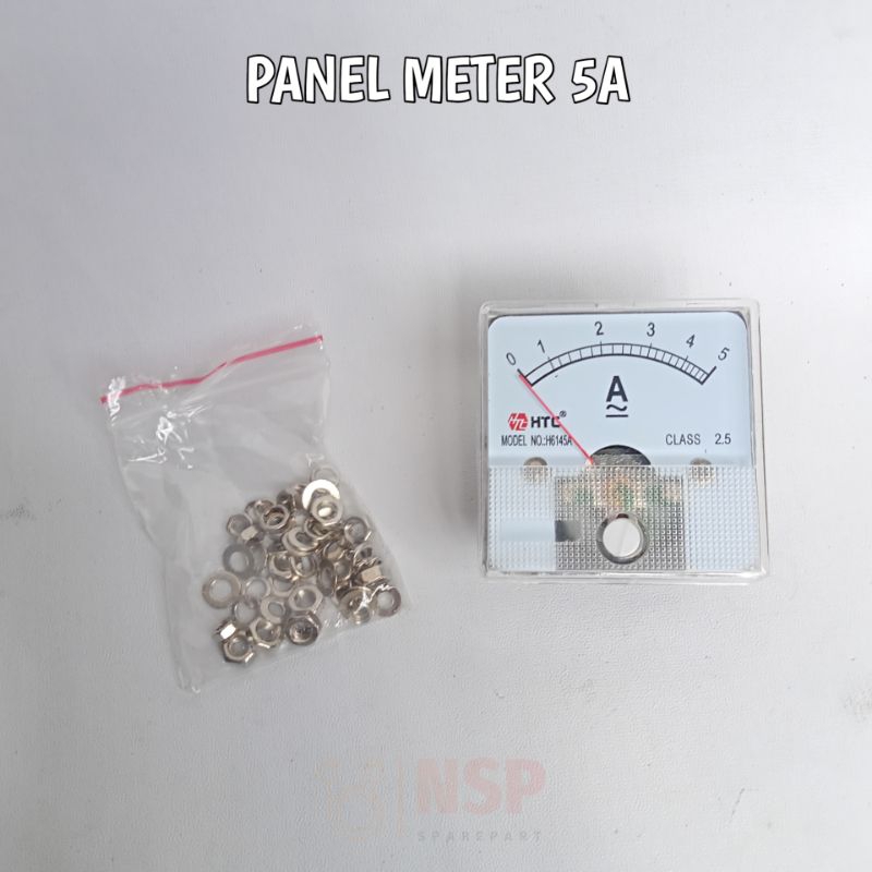 Panel Meter Pengukur Ammeter Analog AC DC 5A Wattmeter Multitester Volt Meter