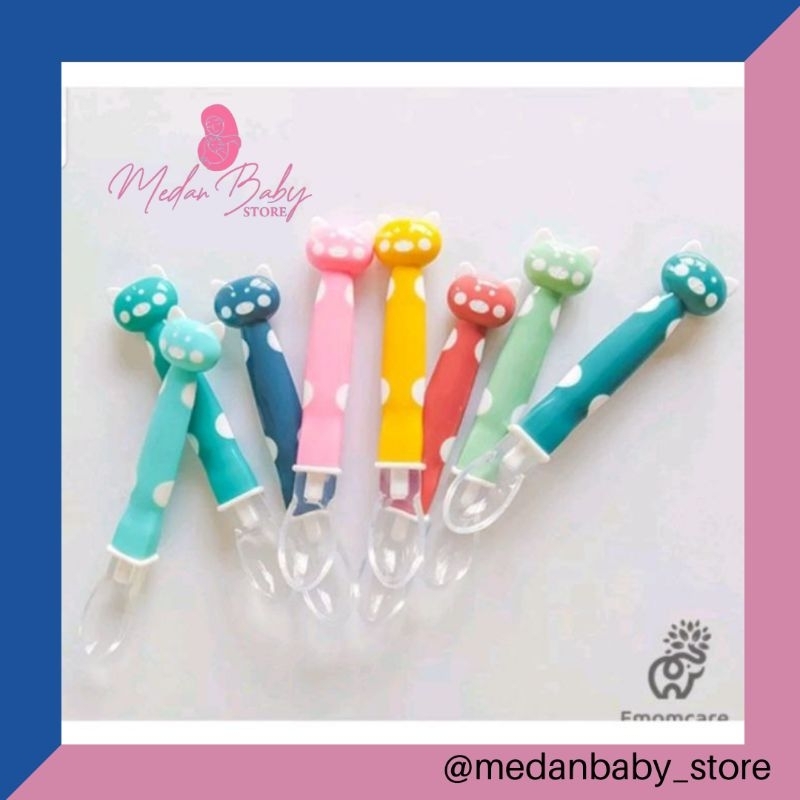 Sendok Makan Bayi Silicone Karakter Cat / Sendok Makan Anak Silicone Kartun Lucu
