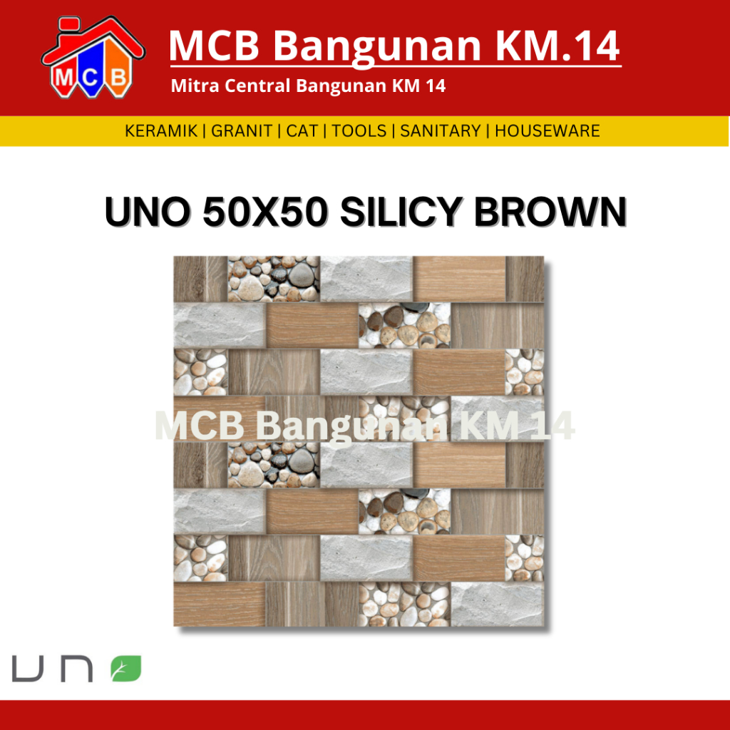 KERAMIK UNO 50X50 SILICY BROWN - KERAMIK LANTAI - KERAMIK KASAR - KERAMIK UKURAN 50X50