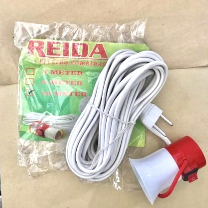 Fitting gantung lampu saklar kabel 10M reida E27