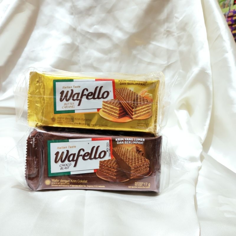 

Wafello Wafer renteng 17 g rasa coklat dan karamel