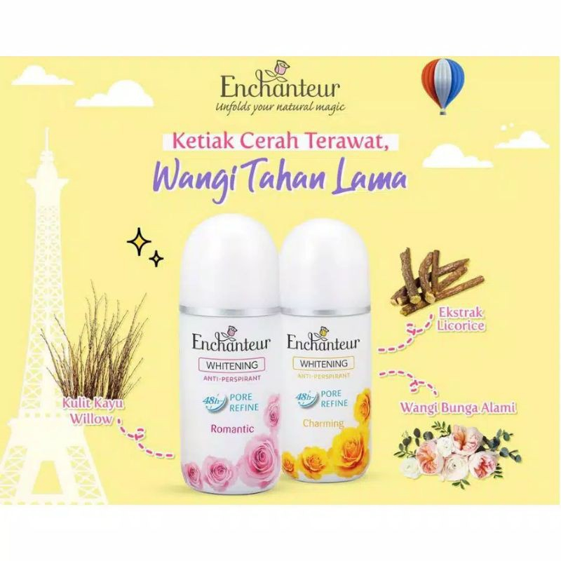 Enchanteur Radiant White Deodorant 40ml / Enchanteur Deodorant Whitening