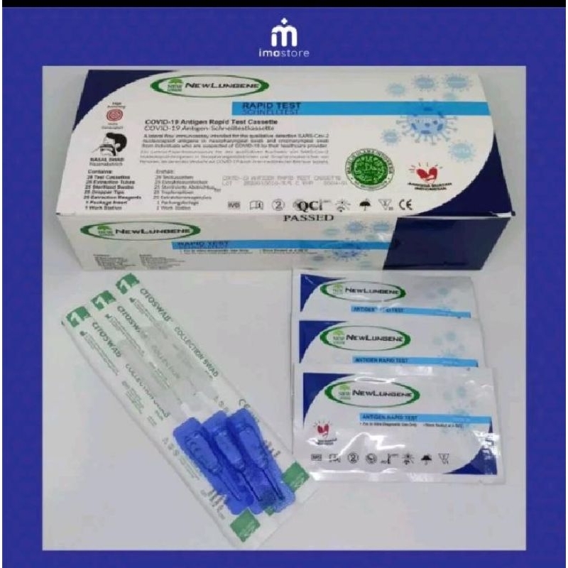 alat rapid test antigen new lungene biru / alat swab mandiri