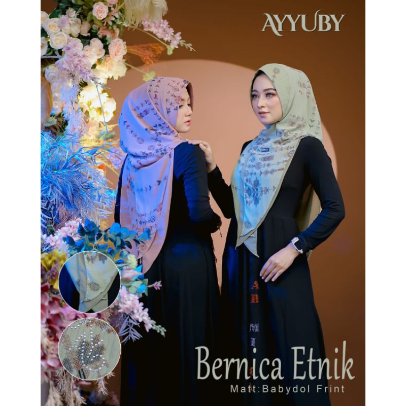 bernica etnik ayyuby Khimar Hoodie motif terbaru dari ayyuby