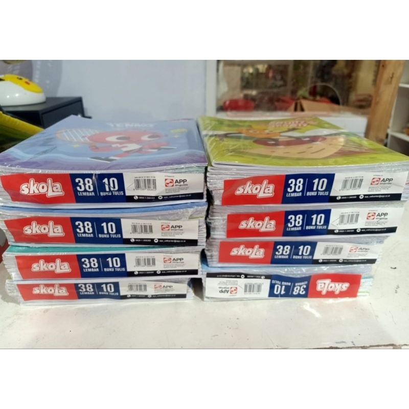 

buku tulis skola isi 38lembar/1pack isi 10buku