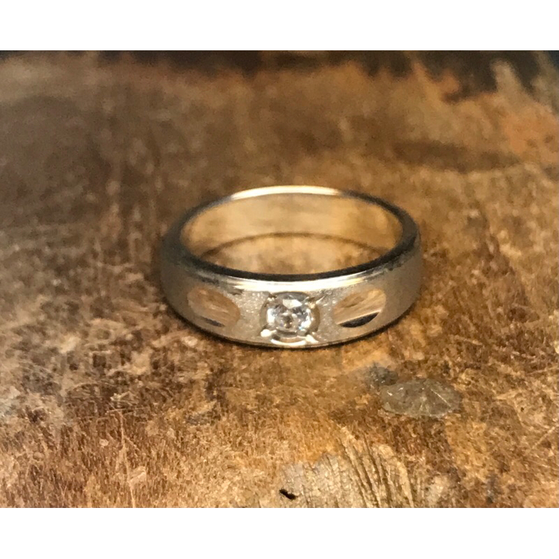 CINCIN KAWIN COUPLE PERAK ASLI SERTIFIKAT SILVER 925 Lapis Emas Putih 18K