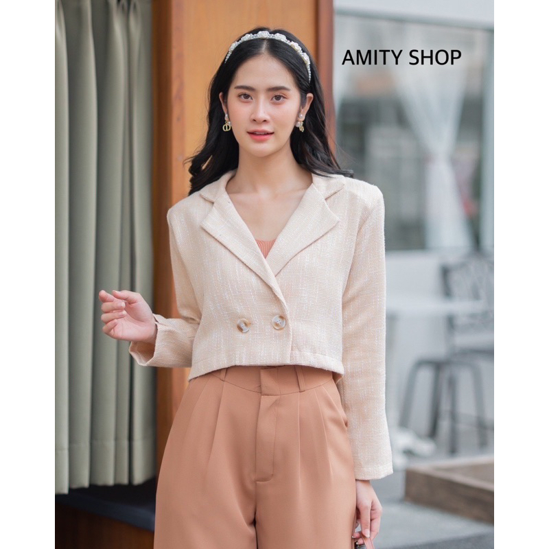 BLAZER AMITY CROP LENGAN PANJANG (bjamy628) LENGAN PENDEK (bjamy590) BLAZER BANGKOK
