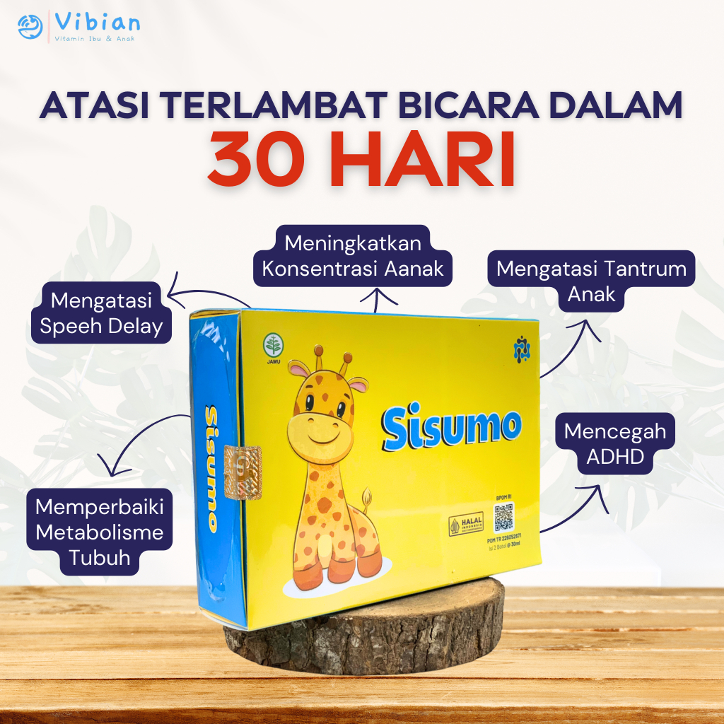 Sisumo Vitamin Anak isi 30 ml Solusi Atasi Terlambat Bicara, Tantrum, Hiperaktif, ADHD & Autisme