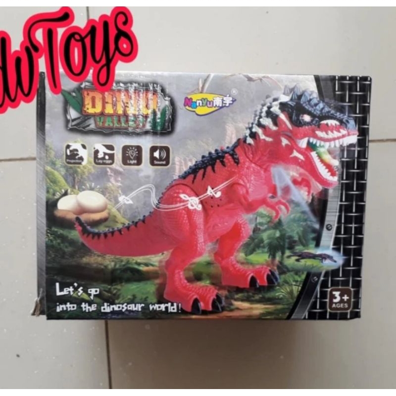 Mainan Dinosaurus Baterai T-Rex Dino Valley Electric Born Egg