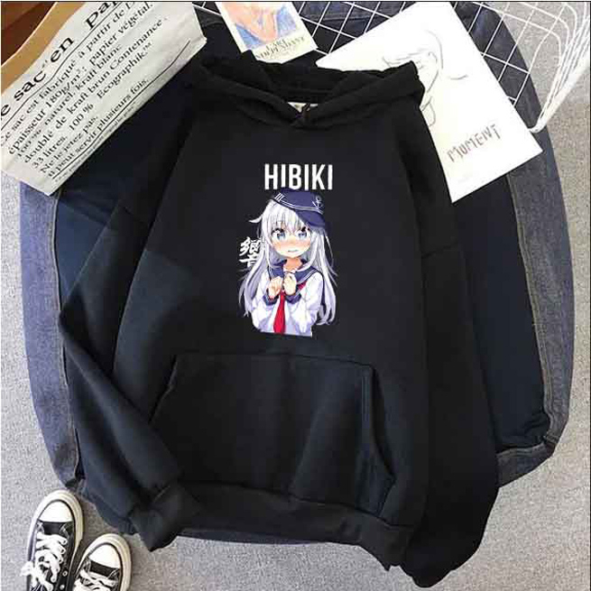 Hoodie Hibiki KanColle Hoodie Pullover | Jumper Hoodie | Casual Hoodie Bahan Cotton Fleece