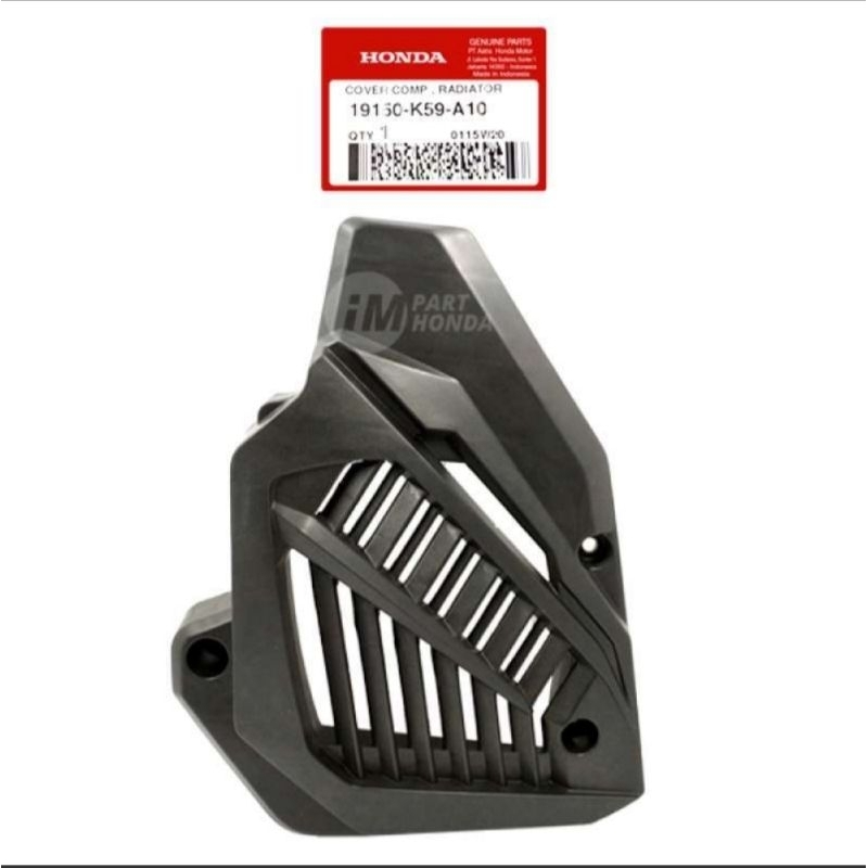 19150-K59-A10 Cover Comp Radiator Tutup Radiator Vario 125 150 LED HITAM ORI AHM