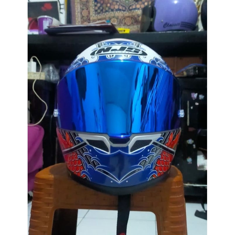 Helm fullface NJS ZX1-R Bushido white