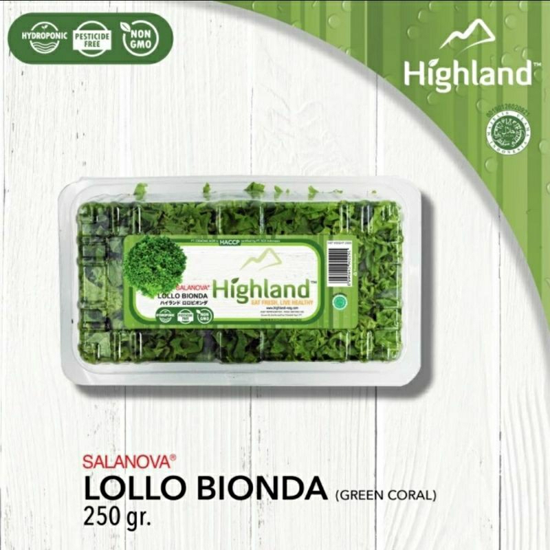 

Highland Salanova lollo Bionda / Green Coral 250 gr ( Salada Hijau )