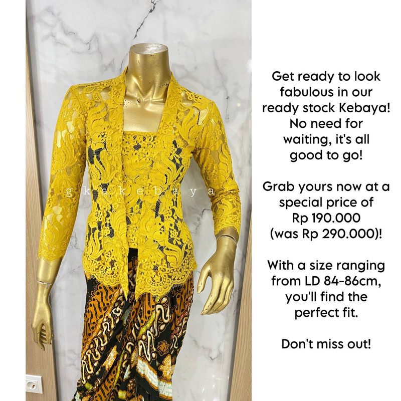 Kebaya brokat kuning