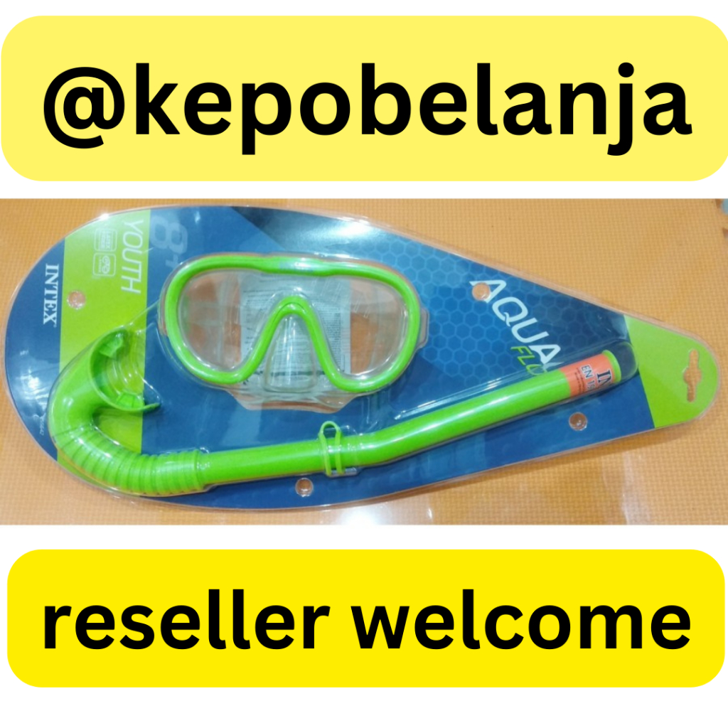 MURAH Snorkel Set Adventure Swim Set Aqua Flow INTEX 55642 PROMO