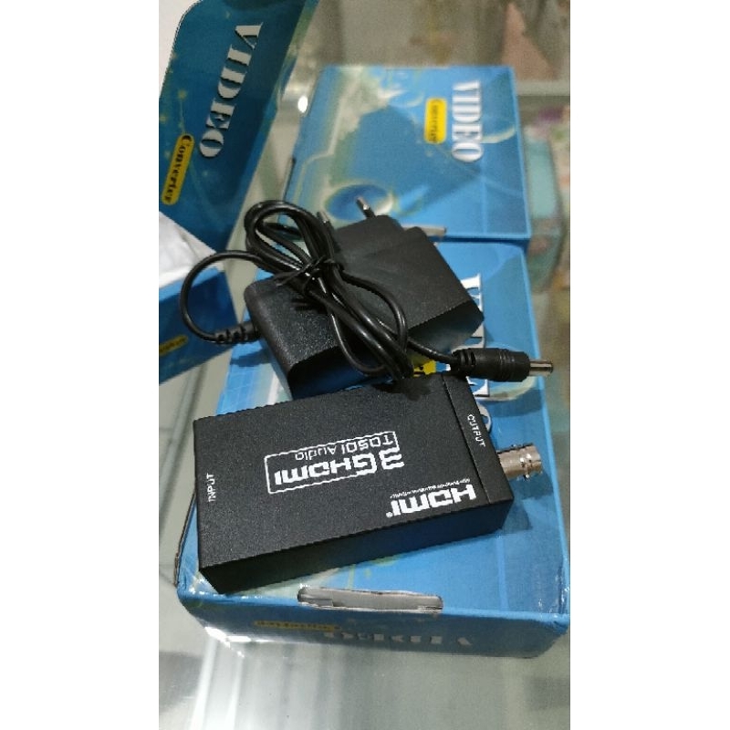 CONVERTER MINI HDMI TO SDI 3G 1080P ORI,dapat adaptor ori