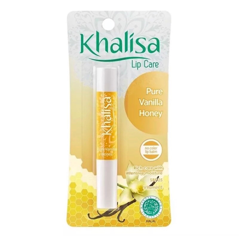 KHALISA Lip Care Pure Vanilla Honey SPF 25,Vitamin E