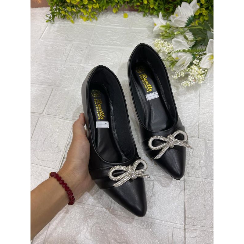 Sepatu Kerja Hitam Terbaru | Heels 5cm Hitam Wanita | Sepatu Kekinian Lembut