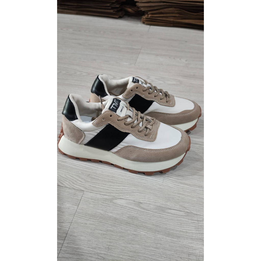 sepatu sneakers wanita TMT brown black