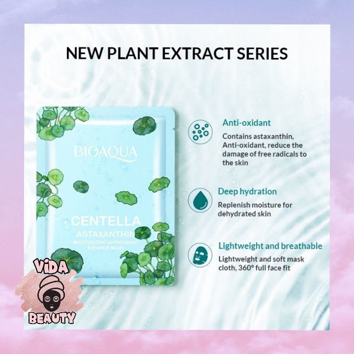 BIOAQUA CENTELLA ASTAXANTHIN MOISTURIZING ANTIOXIDANT ESSENCE MASK