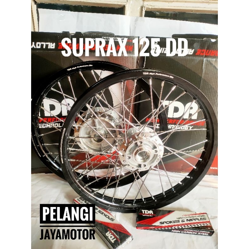 Sepaket Tdr -SupraX125 double disc - tromol set jari velg tdr - plus rakitan stell tinggal pasang mo