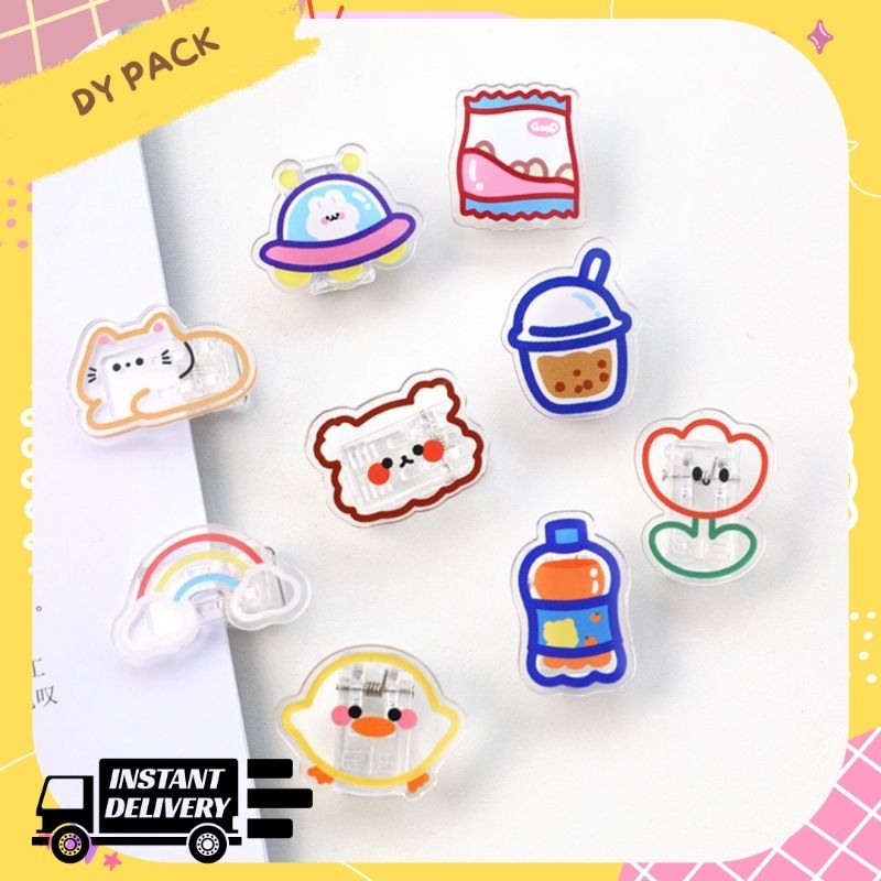 

DY PACK PENJEPIT KERTAS AKRILIK LUCU BENTUK UNIK/ PAPER CLIP KARAKTER CARTOON