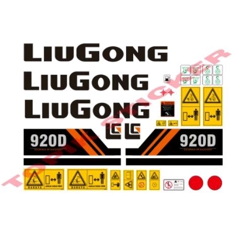 Stiker Excavator LIUGONG 920D, Stiker Alat Berat