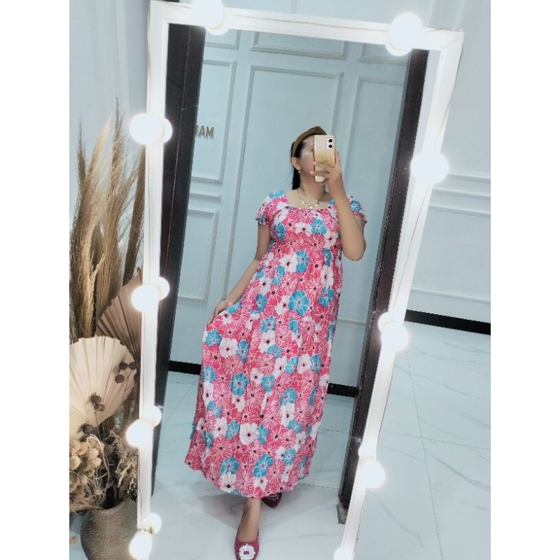 longdress smoke | grosir daster murah | konveksi jatim | daster mbois