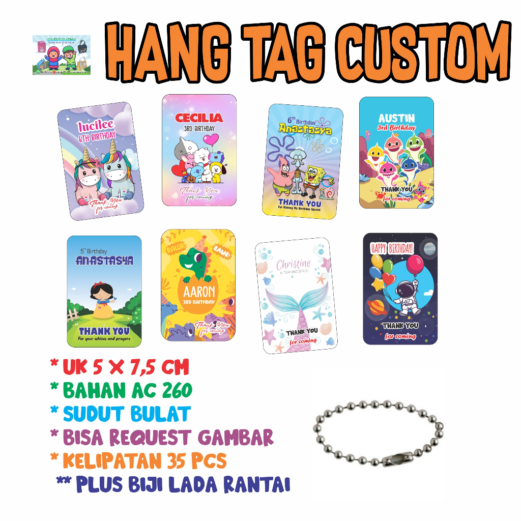 

❤️asemka77❤️HANG TAG TAS ULANG TAHUN