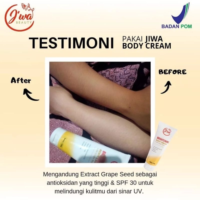 Body Cream Pemutih (Jiwa Beauty Travel Size)