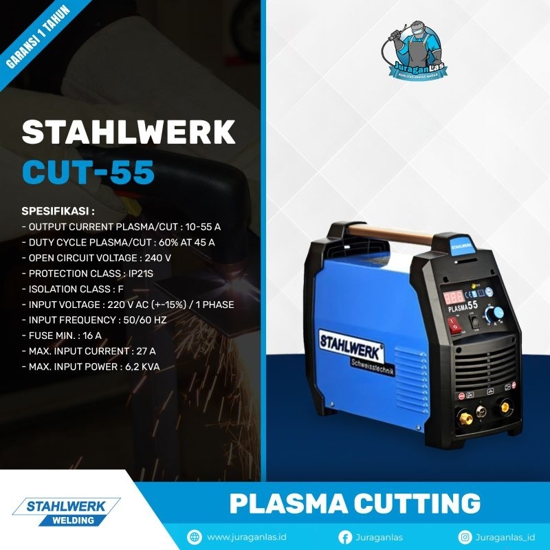 Mesin Las Plasma Cutting Cut 55 Stahlwerk Mesin Las Potong Plasma Cutting Cut-55