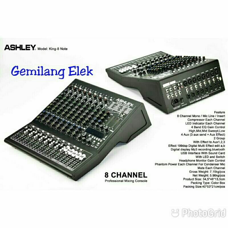 Mixer ASHLEY KING 8 NOTE Original
