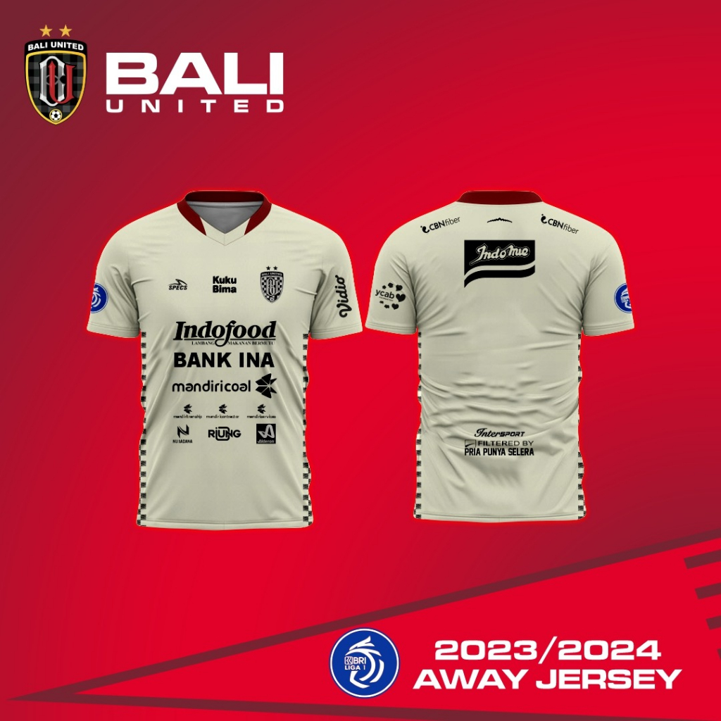 JERSEY BAJU BALI UNITED AWAY TERBARU 2023/2024 FREENAMASET