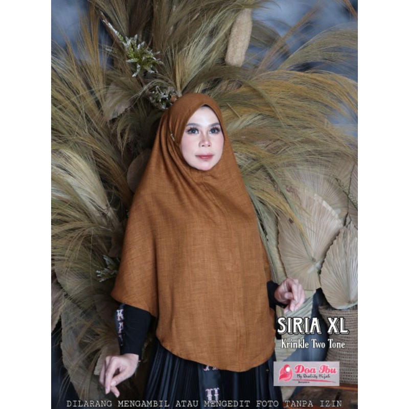 Hijab Jersey Cringkle Twotone (XL)~Ori By Doa Ibu