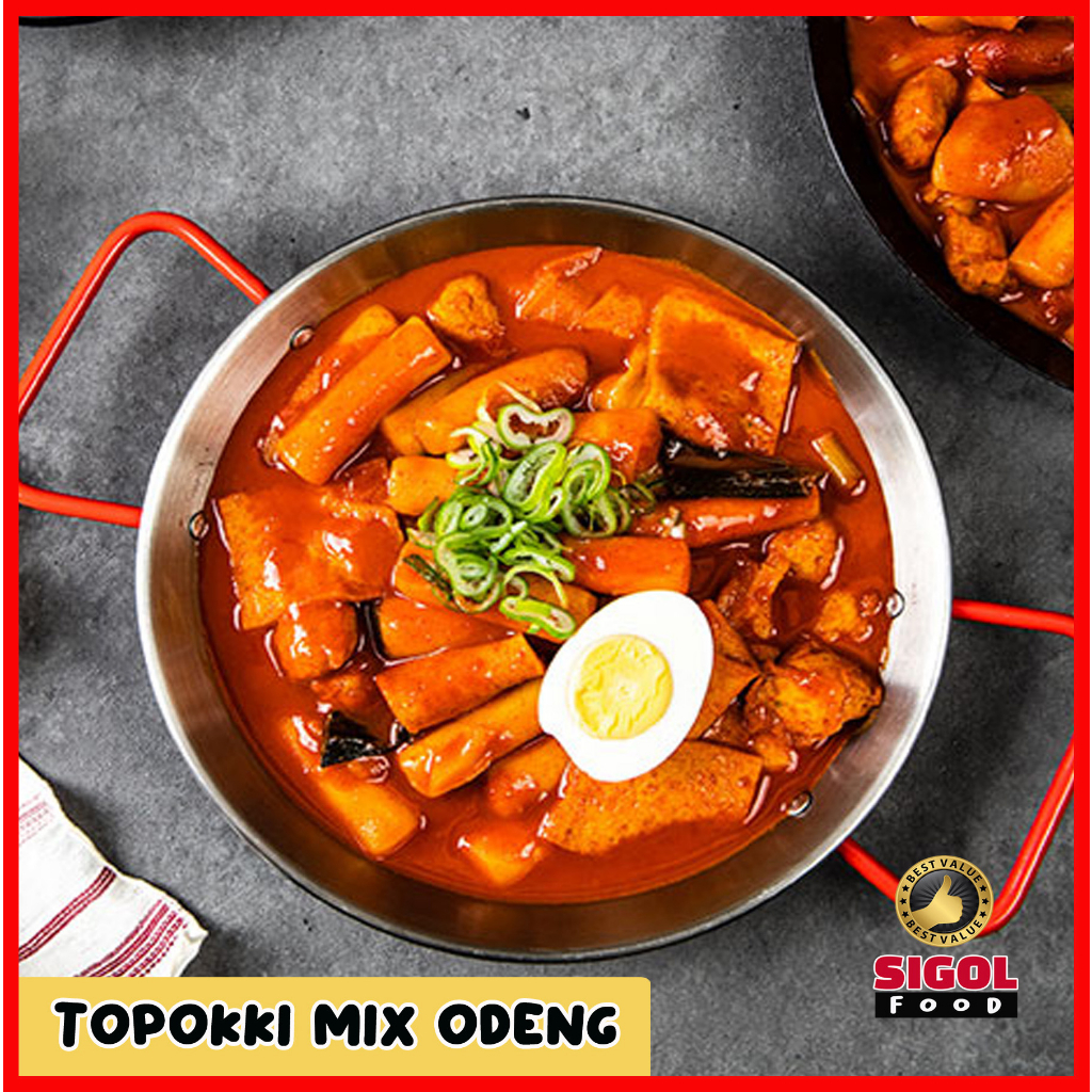 

Topokki Mix Odeng- Paket Dul 1kg- Topokki Odeng Bumbu Gochujang-Tteokpokki-Korean Food Halal-Jajanan Korea