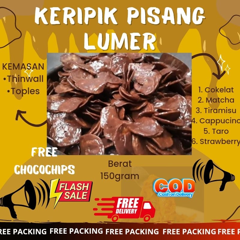 

Keripik Pisang Lumer 175gram / Keripik Pisang Lumer 500ML / Keripik Pisang Cokelat Lumer / Keripik Pisang Manis Cokelat Lumer / KERIPIK PISANG LUMER COKLAT TIRAMISU TARO MATCHA STRAWBERRY