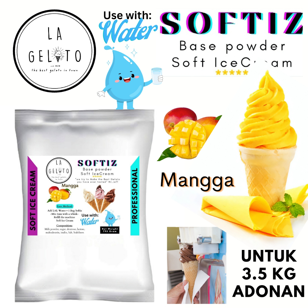 

Bubuk Soft ice cream spesial - Rasa Mangga