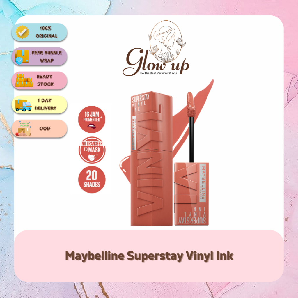 Maybelline Superstay Vinyl Ink Lip Tint Liquid Lipstik Lipcream Lipstik Stay Liptint