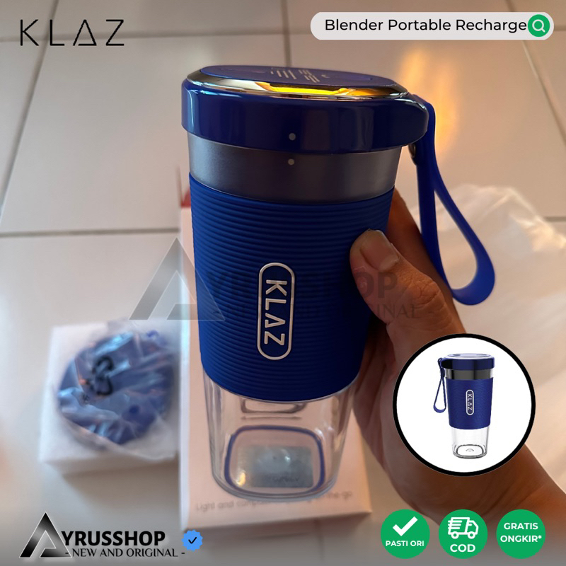 Klaz Blender Portable Recharge 300ml BPA Free 20.000rpm Praktis