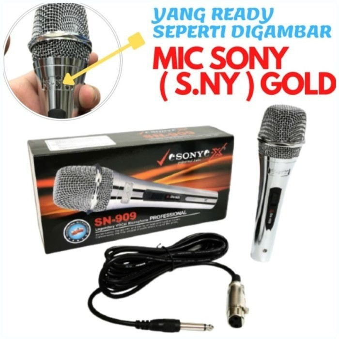 MIC SONY SN-909 DUS GOLD  MIC KABEL SONY MICROPHONE SONY