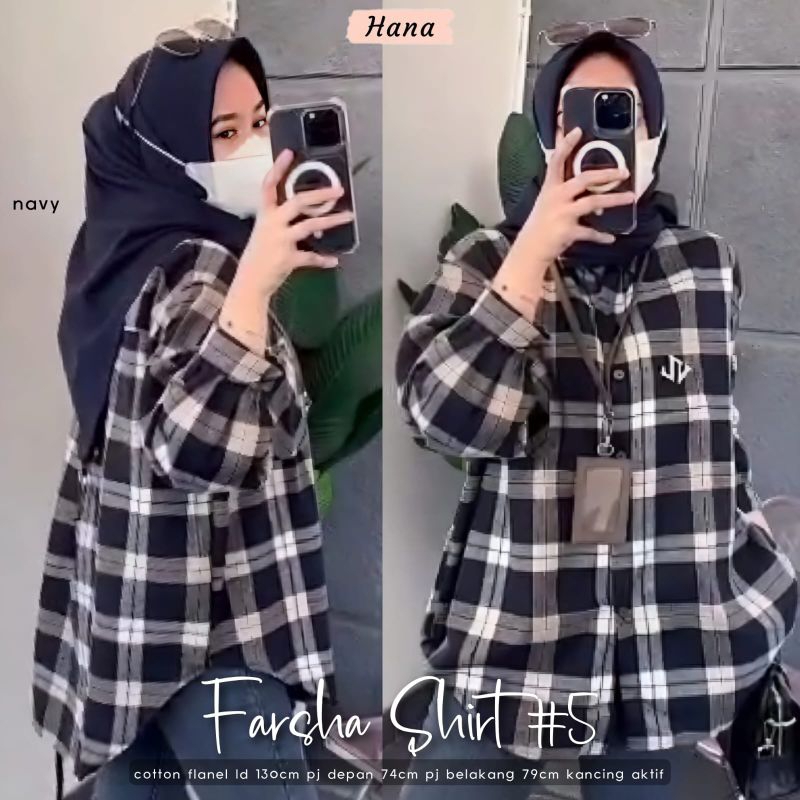 Farsha Shirt #5 Kemeja Wanita Cotton Flanel