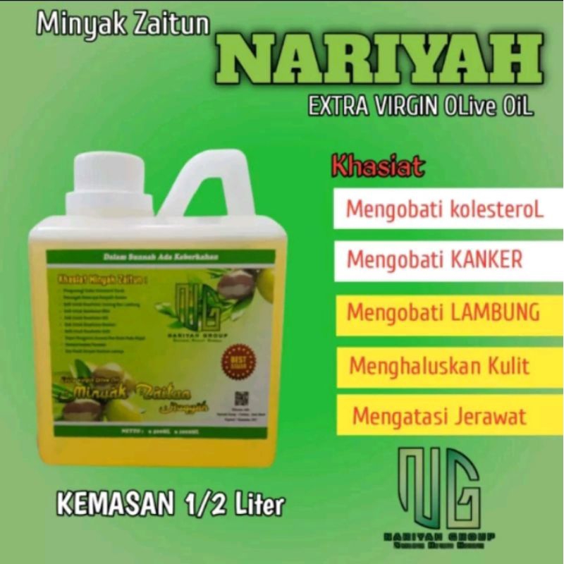 

Minyak ZAITUN EXTRA VIRGIN OLIVE OIL // Kemasan 1/2 Liter