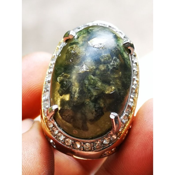 Batu akik natural badar besi tembus cahaya