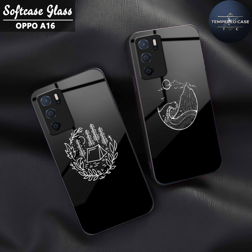 Softcase Glass Kilau glossy Fashion Motif - Case Oppo A16 kaca glossy Casing Hp Oppo A16 mengkilap - Softcase Oppo A16 Kesing Hp Oppo A16 Softcase  hp Oppo A16 Case hp Oppo A16