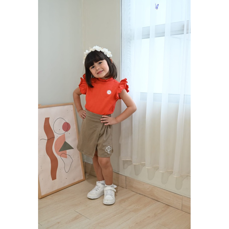 Flamingo & Daisy Rib TOP // Kaos Anak perempuan // Kaos Rib Anak Cewek