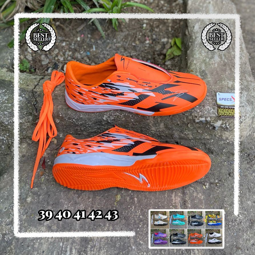 Sepatu Futsal Specs Alpha XTD Elite Murah Berkualitas Sepatu Futsal Specs Oren