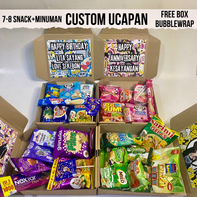 

Hampers Snack Box Hadiah Ulang Tahun Graduation Perpisahan Anniversary
